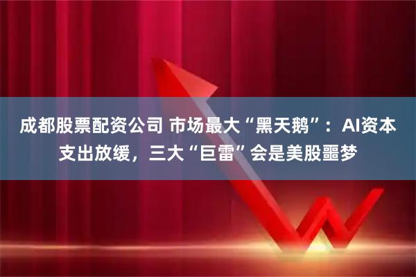 成都股票配资公司 市场最大“黑天鹅”：AI资本支出放缓，三大“巨雷”会是美股噩梦